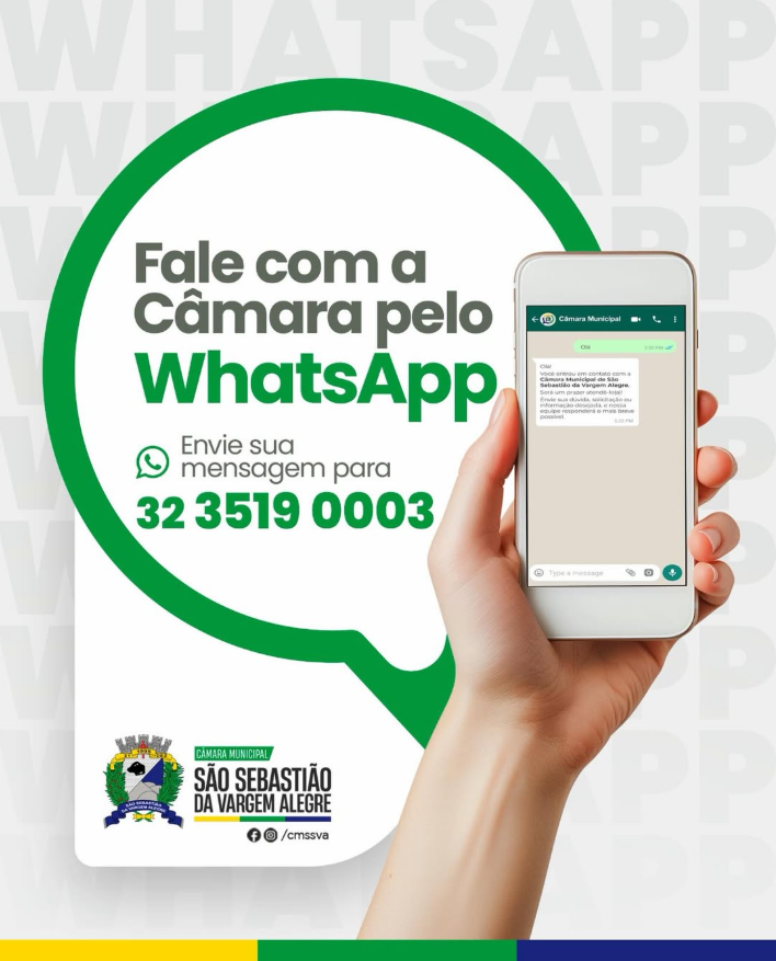 Fale com a Câmara pelo WhatsApp institucional