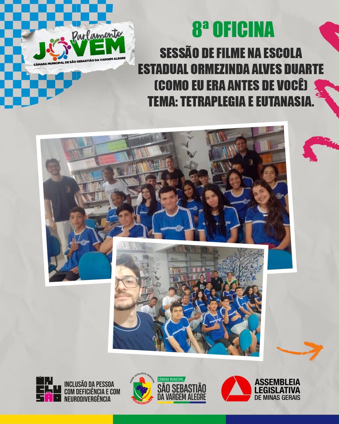 8ª Oficina - Sessão de filme sobre tetraplegia e eutanásia