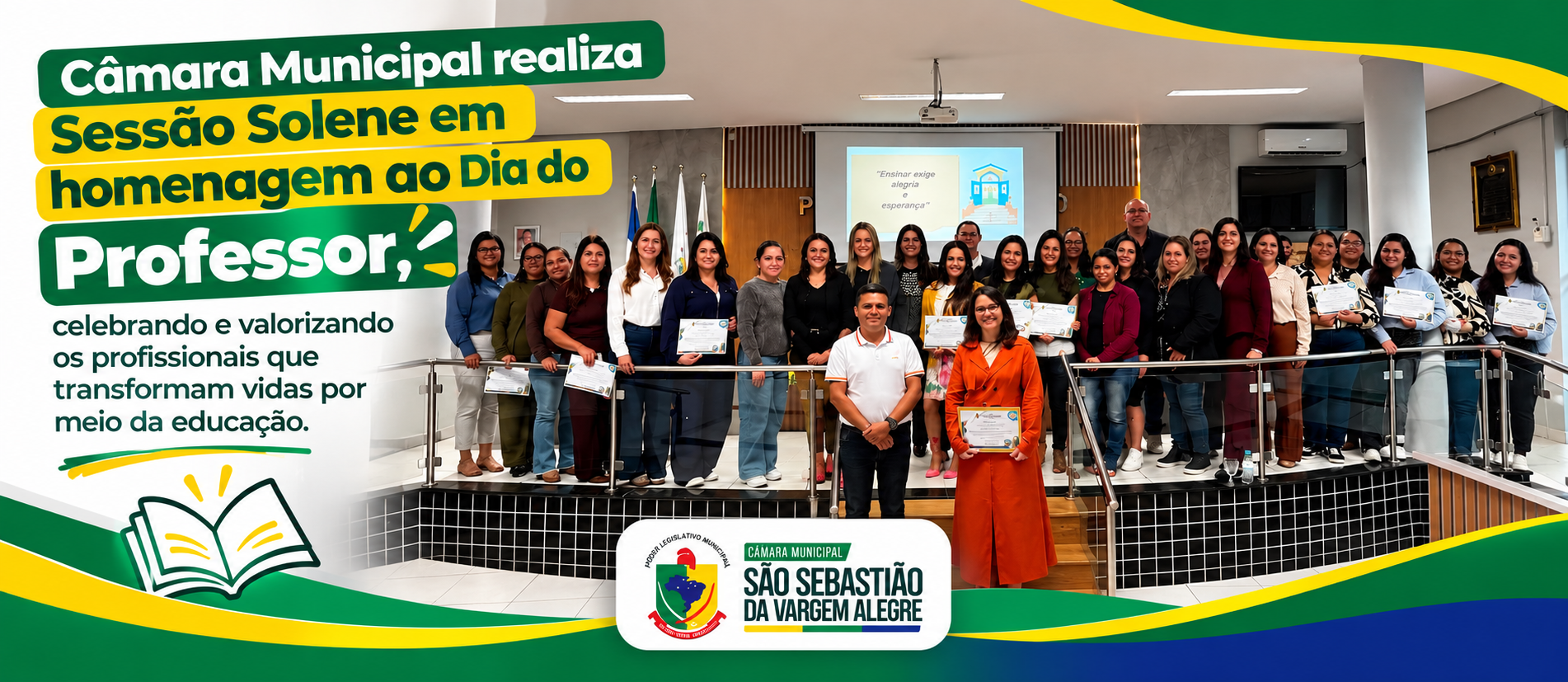 Câmara Municipal realiza Sessão Solene em homenagem ao Dia do Professor