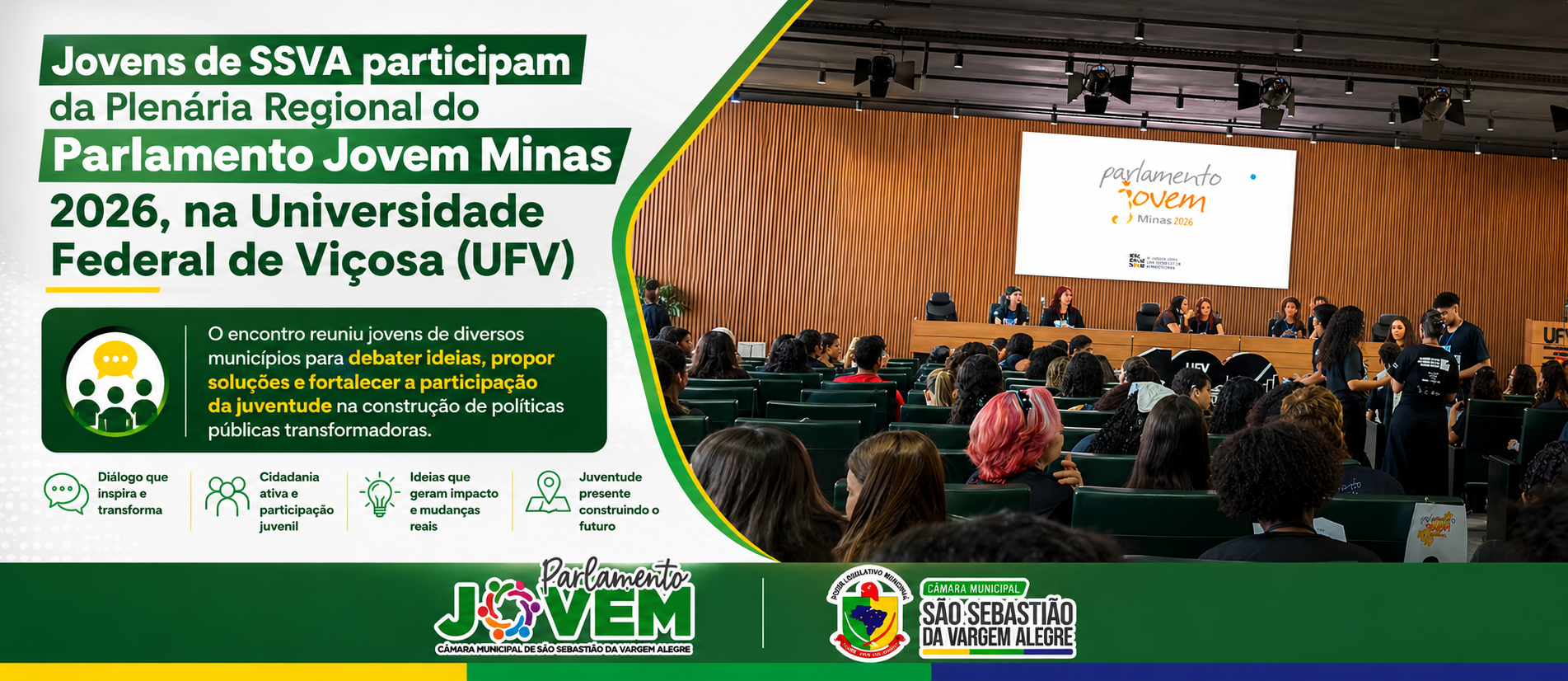 Plenária Regional do Parlamento Jovem Minas 2026